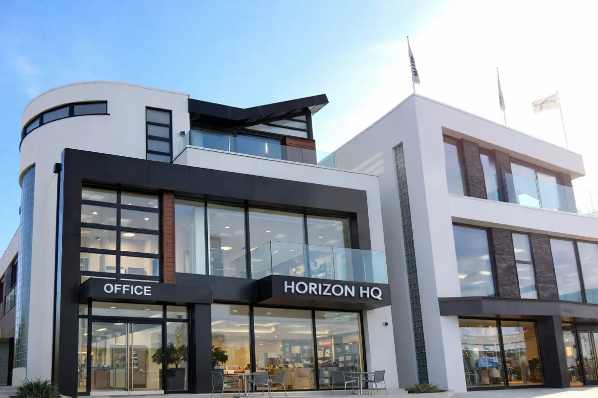 ACP cladding exterior building design in Tamil Nadu by Galaxy Graphics and LED