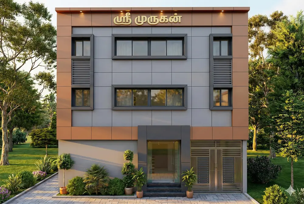 ACP facade system installation in Tenkasi for modern commercial buildings